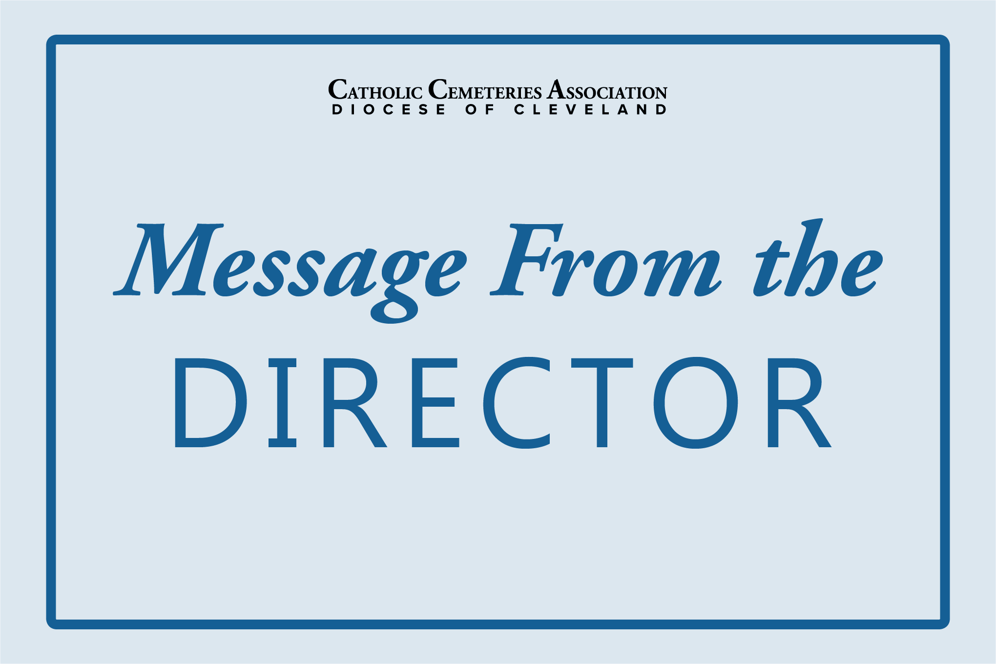 Message from director image header
